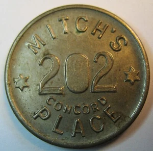Vintage 1950s or Earlier Mitch's Place 202 Concord Token St. Paul, Minnesota - Picture 1 of 3