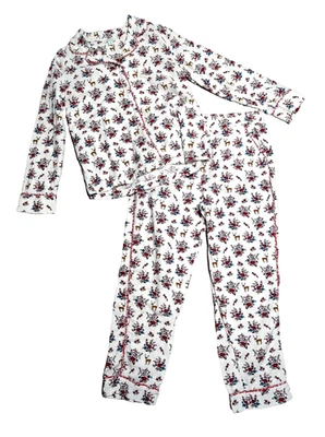 Acogedor conjunto de pijama Sundance Gretel de franela para mujer talla M bolsillos Cottagecore Deer Foto 1 de 4