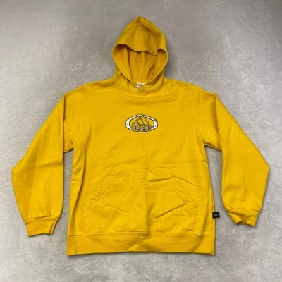 Sudadera con Capucha Amarilla Grande Vintage Adidas Juvenil Pullover Logo Gráfico Sudadera Y2K Foto 1 de 4