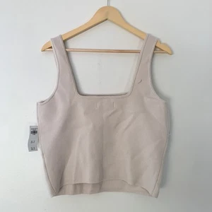 Abercrombie Fitch Soft Collection Cropped Knit Tank Cream XL New - Picture 1 of 4