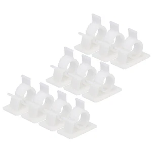 30Pcs Adhesive Cable Management Clip PE Cord Clamps 10-13mm Adjustable White - Afbeelding 1 van 5