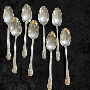 Mundial Internacional. Cucharaditas Rogers AVALON cabina plateada 1940 X 8 - Imagen 1 de 6