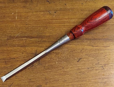Vintage Stanley 750 Made in USA Beveled Edge Chisel 3/8” Wood Handle - Image 1 of 4