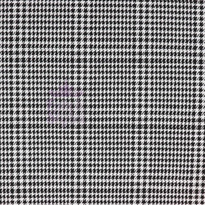 Black Dogtooth Plaid Fabric Viscose Jersey Stretch Knit | 150cm Wide 170gsm - Image 1 of 4