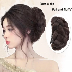 Fluffy Bun Head Wig Natural Hairpiece New Wig Hair Clip  Women - Picture 1 of 14