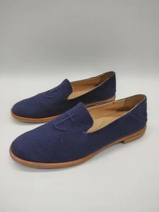 Women's Sperry Top-Sider Seaport Levy Navy Blue Canvas Loafers Shoes Sz 9 - Picture 1 of 11