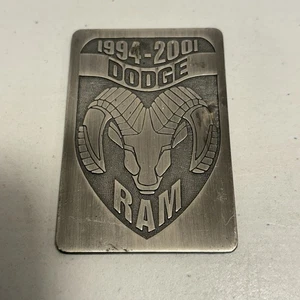 1994 - 2001 Dodge Ram Emblem 2" x 3" Stick On Aufkleber Medaillon Metall - Bild 1 von 5