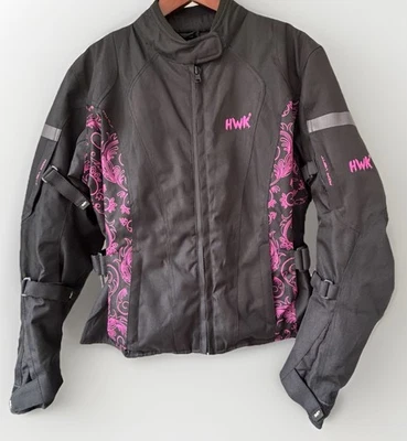 Chaqueta de motocicleta HWK Adventure/Touring acolchada para mujer con armadura CE L Foto 1 de 4