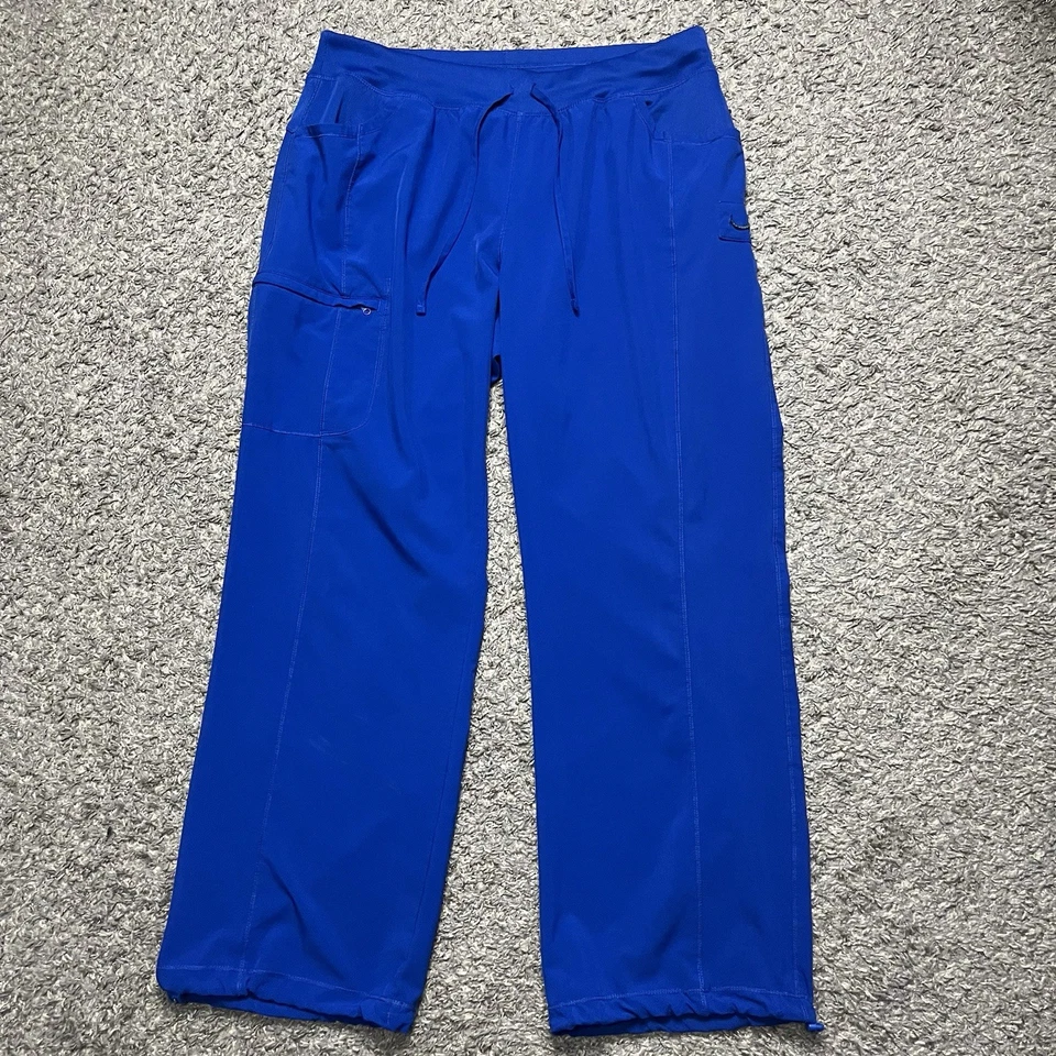 Infinity Cherokee Scrubs Pant Women XL Blue Drawstring Stretch Pockets Nurse - Image 1 of 4