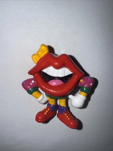 Vintage Girl Big Mouth Lips 2" Figur Tang Maskottchen Applause General Foods 1989 - Bild 1 von 6