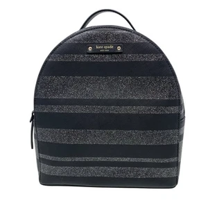 Kate Spade New York Haven Lane Sammi Backpack Black Stripe Glitter NWOT - Picture 1 of 10