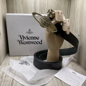 Vivienne Westwood Mid Size Gold & Crystal Bas Orb Belt, 27-35” RRP £290. Boxed. - Picture 1 of 24