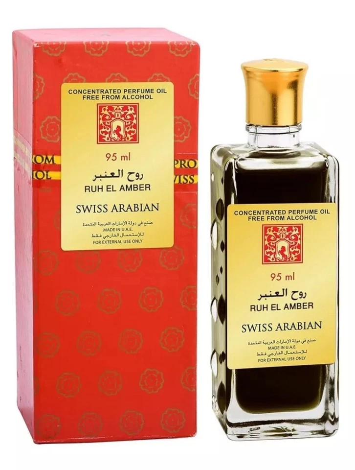 Óleo perfumado concentrado Swiss Arabian Ruh El âmbar CPO livre de álcool 95ml - Imagem 1 de 1