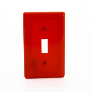 Hubbell NP1R Red 1-Gang Toggle Switch Unbreakable Nylon Standard Wallplate Cover - Picture 1 of 4