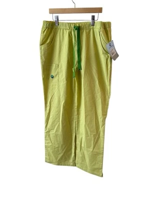 NWT CROCS Medical Apparel Scrub Pants Womens S/P Lime Green Accents Pull On - Image 1 of 4