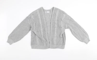 Hollister Women’s Grey Cable-Knit Open Cardigan Size M - Image 1 of 4