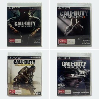 Call of Duty Black Ops 1 & 2 + AW + Ghosts for Sony Playstation 3 (PS3) - Image 1 of 4
