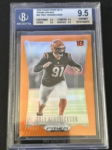 2024 Panini Prizm Deca #62 Trey Hendrickson Bengals Prizms Orange 24/49 BGS 9.5 - Picture 1 of 12
