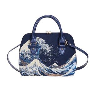 Signare Tapestry Convertible Bag Great Wave Off Kanagawa Top-Handle Handbag Gift - Picture 1 of 4