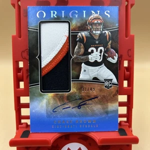 2023 Origins- Chase Brown Jumbo Rookie Patch Auto RPA Bengals RC #RJJA-CB 31/49 - Picture 1 of 7
