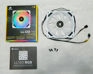 Corsair LL120 2200 RPM 120mm Hydraulic RGB Fan White LED ISSUE - Picture 1 of 9