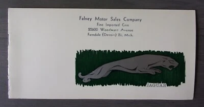 JAGUAR RANGE orig 1961 USA Mkt Small Brochure - E Type XKE Mark IX 3.8 Mk2 - Image 1 of 4