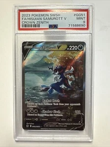 PSA 9 Mint 2023 Pokemon Crown Zenith Hisuian Samurott V Full Art #GG51/GG70 - Picture 1 of 2