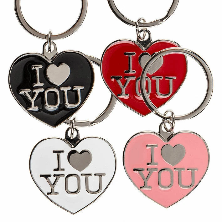 OOTB Schlüsselanhänger Herz Ich Liebe dich I LOVE YOU Partner Geschenk aus Metall