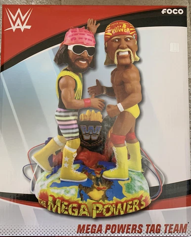 Hulk Hogan Randy Savage Mega Powers WWE Tag Team BobbleHead Figure Limited etd Cover