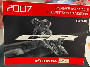 OEM 2007 HONDA CR125R Owners Manual & Competition Handbook - Foto 1 di 1