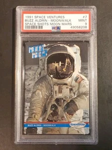 1991 Buzz Aldrin Space Shots Ventures Moon Mars Apollo 11 Moowalk PSA MINT 9 - Picture 1 of 4