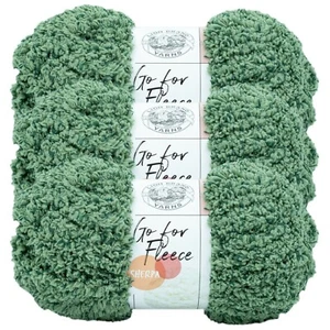 (3 Pack) Lion Brand Yarn 937-171C Go for Fleece Sherpa Jumbo Yarn, Fern - Picture 1 of 4