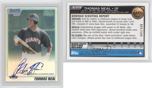 2010 Bowman Chrome Prospects Refractor Auto /500 Thomas Neal #BCP99 Auto