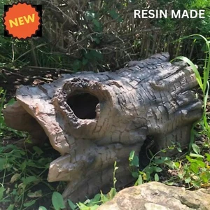 Hiding Place Fish Protector Koi Pond Realistic Faux Log Fish Cave Garden Decor - Picture 1 of 8