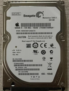 500GB Hard Drive High Sierra 2.5" MacBook Pro 2010 2011 2012 A1278 A1286 A1297 - Picture 1 of 4