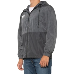 Hurley Exist Windbreaker Jacket Mens Large Gray Hooded Windbreaker Jacket New L - Picture 1 of 4