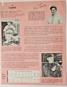 Al Lopez Signed Photo page Dodgers, Indians, White Sox HOF Manager 1928-1969 - Picture 1 of 9