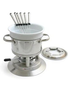 SWISSMAR Arosa 3 In 1 Fondue Set 11 Piece Cheese Dipping Chocolate Dip Meat NEW  - Picture 1 of 5