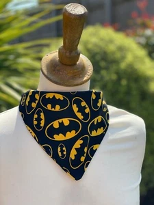 Spiderman Batman Dog Bandana Neckerchief Slide on Collar Scarf Neck Tie - Picture 1 of 7