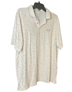Under Armour The Iso-Chill Golf Polo White Shirt Floral 1377365-100 Size Large - Picture 1 of 6
