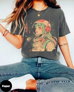90s Anime Manga Girl T-Shirt, Japanese Horror, Alt Clothes, Anime Aesthetic - Picture 1 of 3