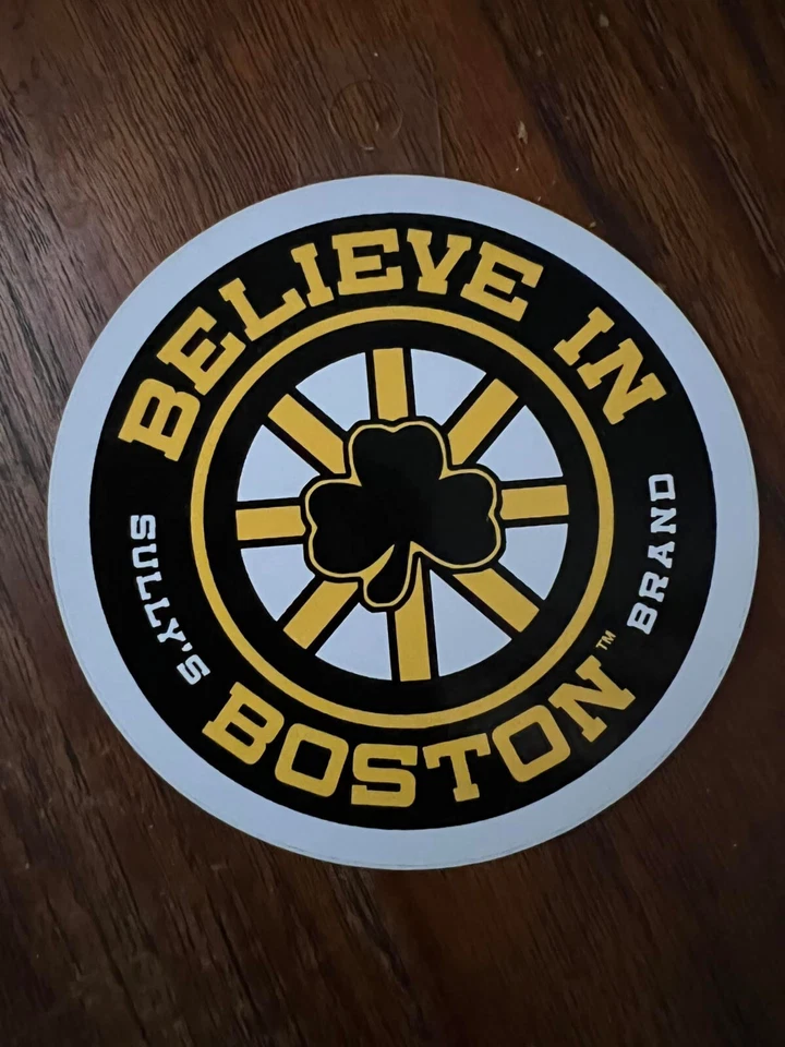 Believe in  Boston Bruins hockey sticker Sully's brand out of print - Image 1 of 1