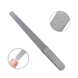 5" Nail File Grit Professional Quality Diamond Dusted Stainless Steel Manicure - Picture 1 of 4