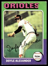 1975 Topps  491 Doyle Alexander  Baltimore Orioles