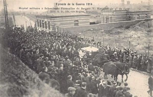 Belgique - SCHAERBEEK (Brux. Cap.) Hôpital militaire - Funérailles du sergent V. - Picture 1 of 2