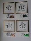GB 1977 Racket Sports maxi Cards -set of 4 - Special cancels