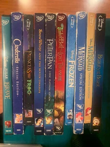 Walt Disney 10 DVD’s Lot Beauty And Beast , Cinderella, Snow White, Tinker Bell - Picture 1 of 5