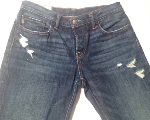 ..Abercrombie & Fitch SLIM STRAIGHT Blue Destroy Jeans Size W32 L34 - Picture 1 of 12