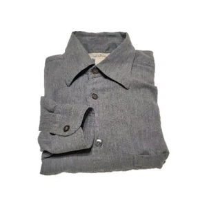 Ermenegildo Zegna Gray Men's Casual Long Sleeve Shirt Tencil Fabric Size Small - Picture 1 of 4