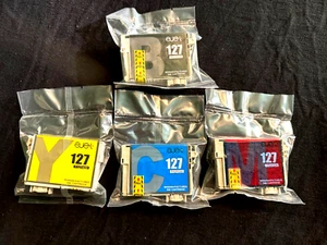 4x eJet Epson 127 Inkjet Printer Cartridges - Black Cyan Magenta Yellow T127120 - Picture 1 of 5